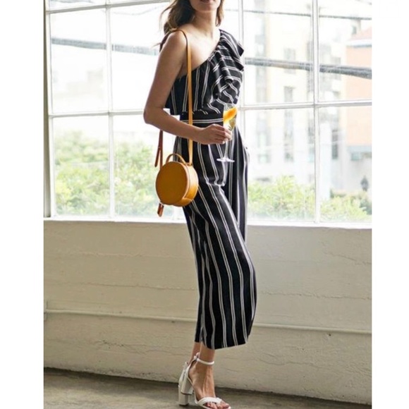 Laundry Striped One Shoulder Jumpsuit - Picture 3 of 12